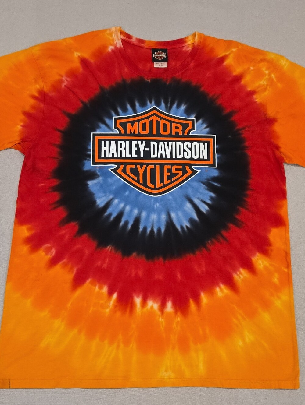 Harley Davidson Shirt Mens 2XL Tie Dye Thunderbird Oakdale New York Suffolk Coun